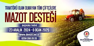 Denizli'den Çiftçilere Mazot Desteği!