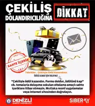 Denizli'de Çekiliş Dolandırıcılığı Uyarısı!