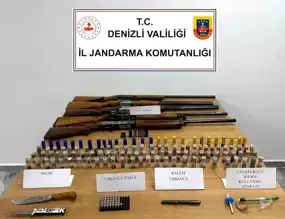 Denizli Kale'de Jandarma Operasyonu: Silah ve Uyuşturucu Ele Geçirildi