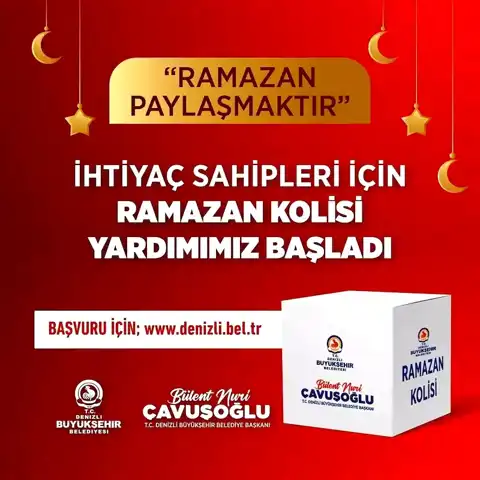 Denizli'de İhtiyaç Sahiplerine Ramazan Kolisleri