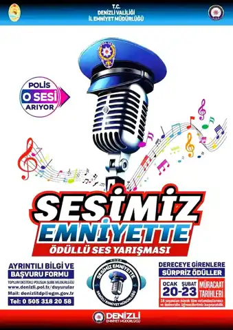 Denizli'de Polislerin Ses Yarışması Başladı