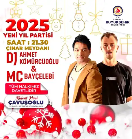 Denizli'de Yılbaşı Coşkusu! Müzik ve Eğlence Delikliçınar'da