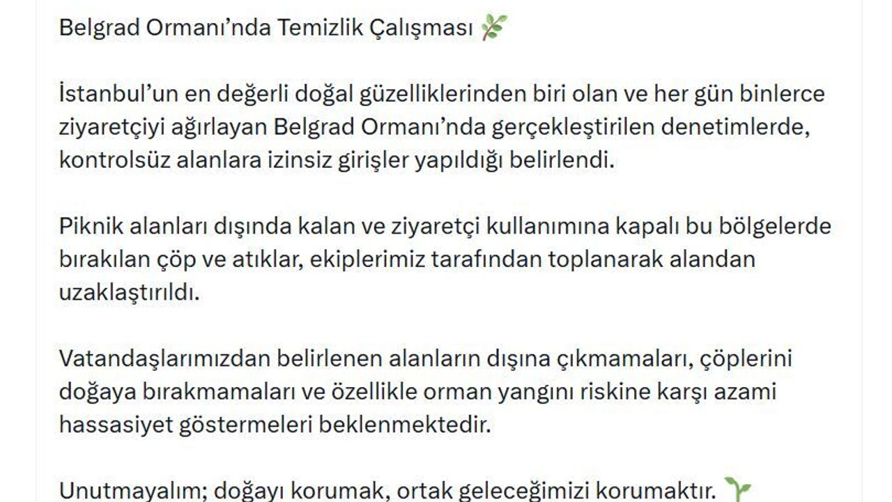 Belgrad Ormanı Çöp Seferberliği