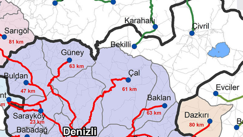 Denizli haritası