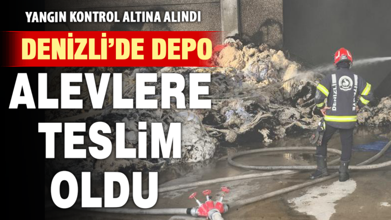 kırpıntı deposunda çıkan yangın